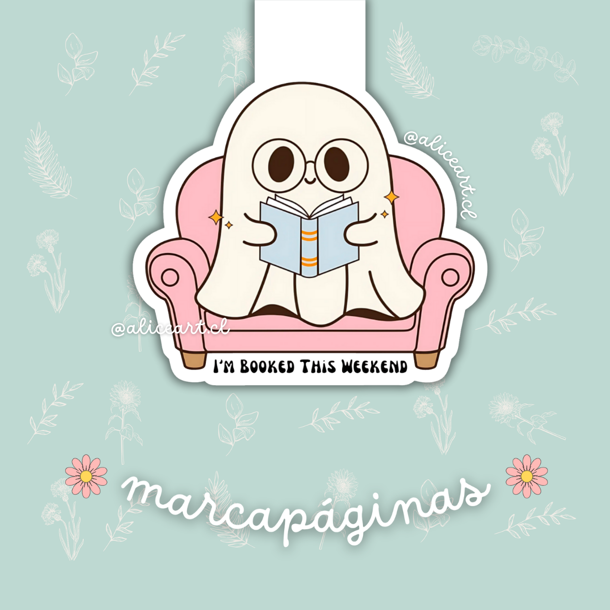 Marcapáginas magnético "Fantasma"